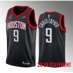 Men Houston Rockets 9 Josh Christopher Black 2023 Statement Edition Stitched Basketball Jersey