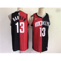Men Men Houston Rockets 13 Harden 2021 past and present red black rockets MVP Nike NBA Jersey