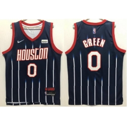 Men Nike Houstone Houston Rockets Jalen Green #0 75th Anniversary Blue NBA Stitched Jersey