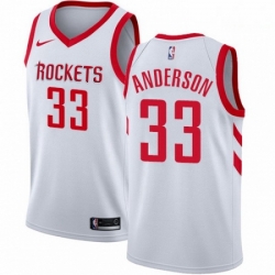 Mens Nike Houston Rockets 33 Ryan Anderson Swingman White Home NBA Jersey Association Edition
