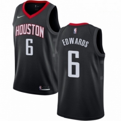 Mens Nike Houston Rockets 6 Vincent Edwards Swingman Black NBA Jersey Statement Edition 