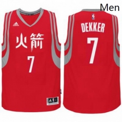 adidas Houston Rockets 7 Sam Dekker Red Chinese New Year Swingman Jersey 