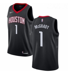 Womens Nike Houston Rockets 1 Tracy McGrady Authentic Black Alternate NBA Jersey Statement Edition