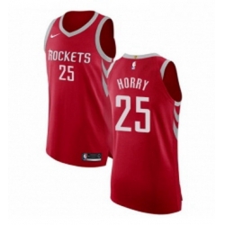 Youth Nike Houston Rockets 25 Robert Horry Authentic Red Road NBA Jersey Icon Edition