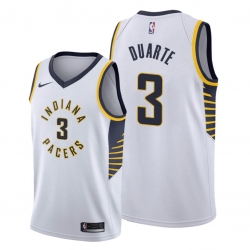 2021 Pacers Chris Duarte #3 White Stitched NBA Jersey