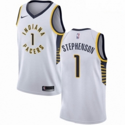 Mens Nike Indiana Pacers 1 Lance Stephenson Swingman White NBA Jersey Association Edition 