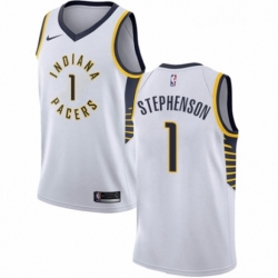 Youth Nike Indiana Pacers 1 Lance Stephenson Swingman White NBA Jersey Association Edition 