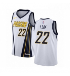 Youth Nike Indiana Pacers 22 T J Leaf White Swingman Jersey Earned Edition 