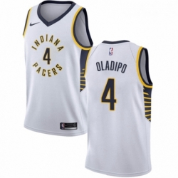 Youth Nike Indiana Pacers 4 Victor Oladipo Swingman White NBA Jersey Association Edition 