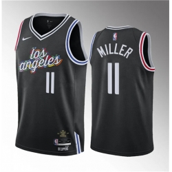 Men Los Angeles Clippers 11 Jordan Miller Black 2023 Draft City Edition Stitched Jersey