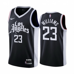 Men Nike Los Angeles Clippers 23 Lou Williams Black NBA Swingman 2020 21 City Edition Jersey
