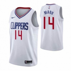 Men Nike Los Angeles Clippers Terance Mann 14 Stitched NBA Jersey White