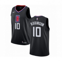 Mens Nike Los Angeles Clippers 10 Jerome Robinson Swingman Black NBA Jersey Statement Edition 