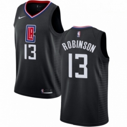 Mens Nike Los Angeles Clippers 13 Jerome Robinson Swingman Black NBA Jersey Statement Edition 