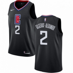 Mens Nike Los Angeles Clippers 2 Shai Gilgeous Alexander Swingman Black NBA Jersey Statement Edition 