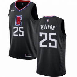 Mens Nike Los Angeles Clippers 25 Austin Rivers Authentic Black Alternate NBA Jersey Statement Edition