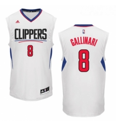 Womens Adidas Los Angeles Clippers 8 Danilo Gallinari Swingman White Home NBA Jersey 