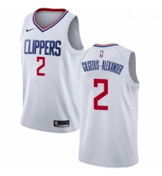 Womens Nike Los Angeles Clippers 2 Shai Gilgeous Alexander Authentic White NBA Jersey Association Edition 