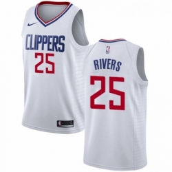 Womens Nike Los Angeles Clippers 25 Austin Rivers Swingman White NBA Jersey Association Edition