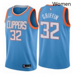 Womens Nike Los Angeles Clippers 32 Blake Griffin Swingman Blue NBA Jersey City Edition