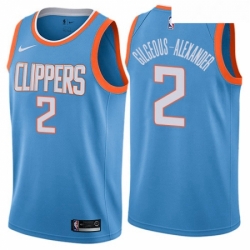 Youth Nike Los Angeles Clippers 2 Shai Gilgeous Alexander Swingman Blue NBA Jersey City Edition 