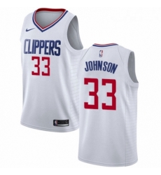 Youth Nike Los Angeles Clippers 33 Wesley Johnson Authentic White NBA Jersey Association Edition