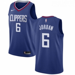 Youth Nike Los Angeles Clippers 6 DeAndre Jordan Swingman Blue Road NBA Jersey Icon Edition