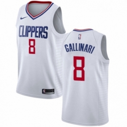 Youth Nike Los Angeles Clippers 8 Danilo Gallinari Swingman White NBA Jersey Association Edition 