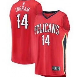Men New Orleans Pelicans 14 Brandon Ingram Red Stitched Jersey