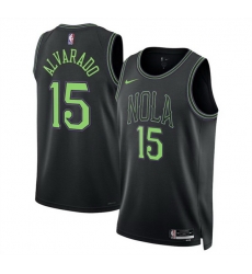 Men New Orleans Pelicans 15 Jose Alvarado Black 2025 26 City Ediiton Stitched Basketball Jersey Men New Orleans Pelicans 15 Jose Alvarado Black 2025 26 City Ediiton Stitched Basketball Jersey