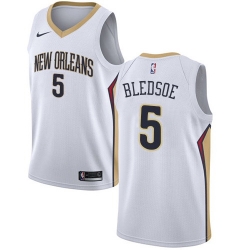 Men Nike New Orleans Pelicans 5 Eric Bledsoe White NBA Swingman Association Edition Jersey