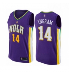 Youth New Orleans Pelicans 14 Brandon Ingram Swingman Purple Basketball Jersey City Edition 