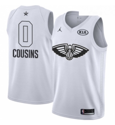 Youth Nike Jordan New Orleans Pelicans 0 DeMarcus Cousins Swingman White 2018 All Star Game NBA Jersey