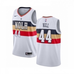 Youth Nike New Orleans Pelicans 44 Solomon Hill White Swingman Jersey Earned Edition