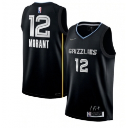 Men Memphis Grizzlies 12 Ja Morant 75th Anniversary Select Series Rookie Of The Year Swingman Stitched Jersey