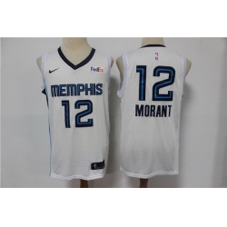 Men Menphis Grizzlies Ja Morant 2021 White Game Swingman Nike Jersey