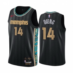 Men Nike Memphis Grizzlies 14 Gorgui Dieng Black NBA Swingman 2020 21 City Edition Jersey