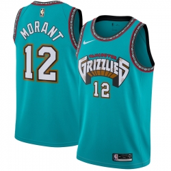 Men's Memphis Grizzlies #12 Ja Morant Green Nike 2019 ABA Hardwood Classics Green Throwback Swingman Jersey