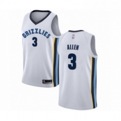 Mens Memphis Grizzlies 3 Grayson Allen Authentic White Basketball Jersey Association Edition 