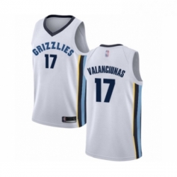 Womens Memphis Grizzlies 17 Jonas Valanciunas Authentic White Basketball Jersey Association Edition 