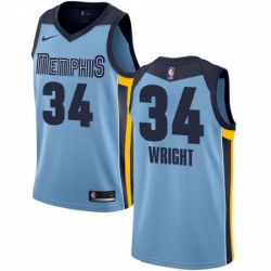 Womens Nike Memphis Grizzlies 34 Brandan Wright Authentic Light Blue NBA Jersey Statement Edition 