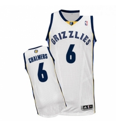 Youth Adidas Memphis Grizzlies 6 Mario Chalmers Authentic White Home NBA Jersey 