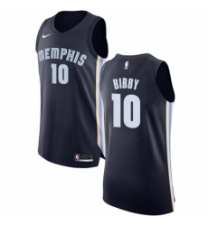 Youth Nike Memphis Grizzlies 10 Mike Bibby Authentic Navy Blue Road NBA Jersey Icon Edition 