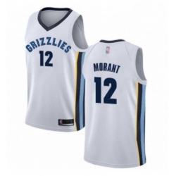 Youth Nike Memphis Grizzlies 12 Ja Morant White NBA Swingman Association Edition Jersey 