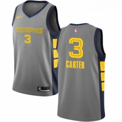 Youth Nike Memphis Grizzlies 3 Jevon Carter Swingman Gray NBA Jersey City Edition 