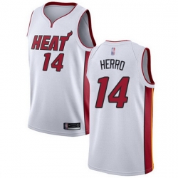 Heat  14 Tyler Herro White Basketball Swingman Association Edition Jersey