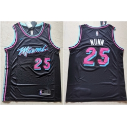 Heat 25 Kendrick Nunn Black Nike Swingman Jersey