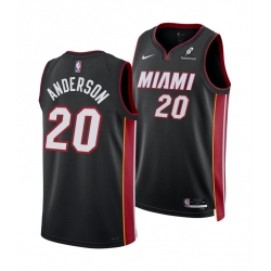 Men Miami Heat 20 Kyle Anderson Black 2025 Icon Edition Swingman Stitched Basketball Jersey