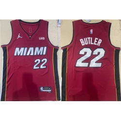 Men Miami Heat 22 Jimmy ButlerRed Stitched Basketball Jersey