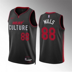 Men Miami Heat 88 Patrick Mills Black 2023 24 City Edition Stitched Basketball Jersey